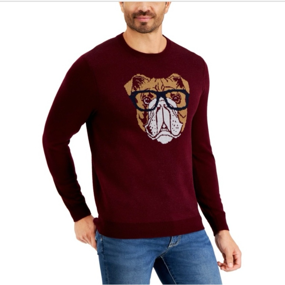 Club Room Men's Regular-Fit Bulldog Sweater,